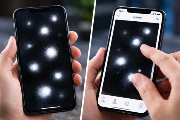 White Spots on Mobile Screen